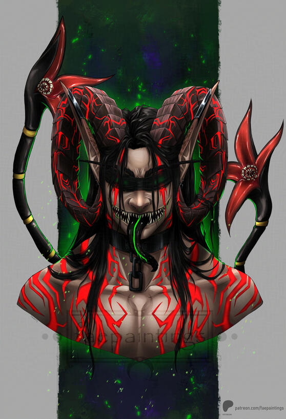 Portrait of a demon hunter for a private client